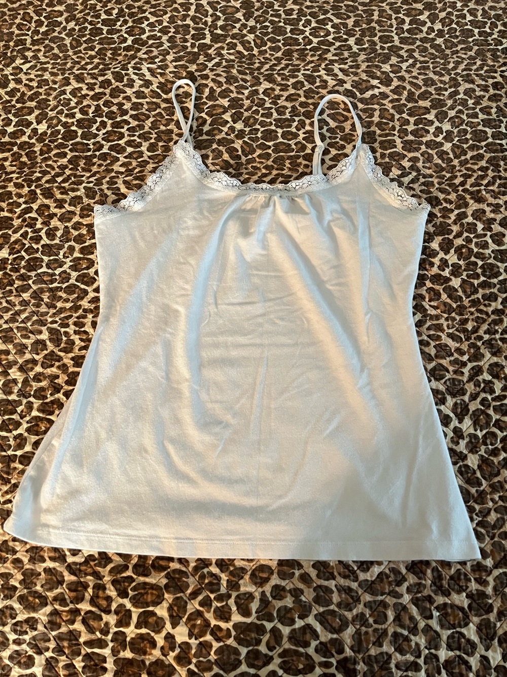 Dots White Lace Trim Camisole - Picture 6 of 11